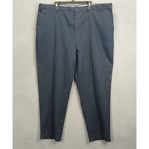 Cintas Comfort Flex Uniform Work Pants Mens 46 Navy Blue Modern Fit Straight Leg